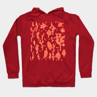 Red Outdoor Leaves Collection Hoodie